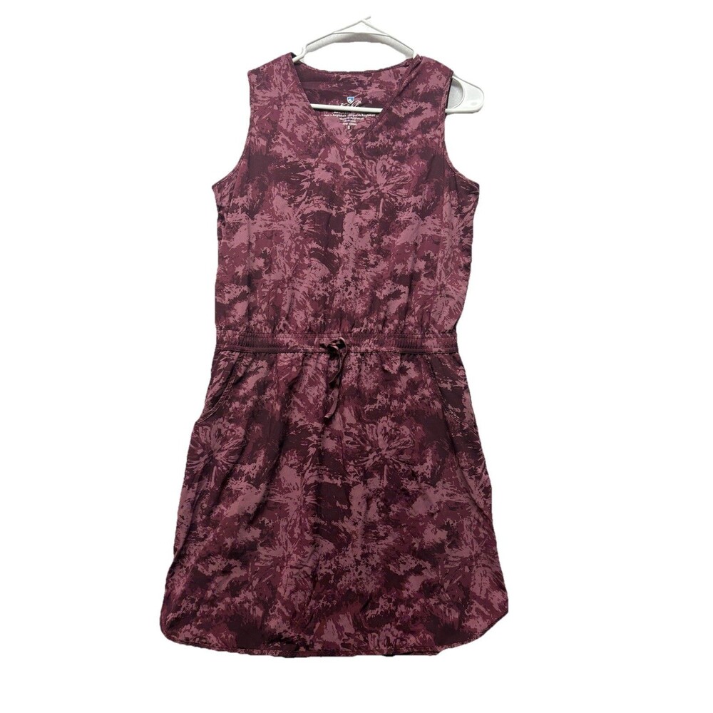 Kuhl Red Tie Dye Athletic Dress Built In Bra Pockets Sleeveless Stretch Size S